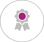 Icon of an award ribbon.